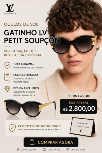 Óculos de Sol Louis Vuitton Original - Certificado de Compra