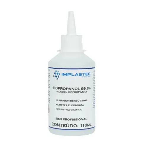 ALCOOL ISOPROPILICO IMPLASTEC 110ML BICO APLICADOR - LOJA DADO DIGITAL