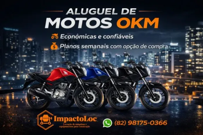 ALUGUEL DE MOTOS CG 0KM COM OPÇÃO DE COMPRA R$ 190,00 NA 1ª SEMANA
