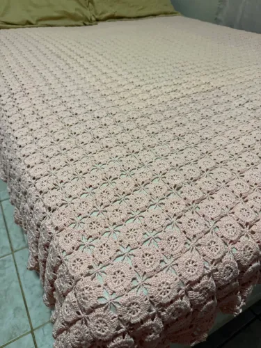 Colcha de Cama de Casal Rosê
