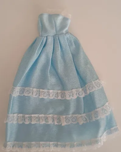Roupa Para Boneca - Vestido de Alça - Azul Claro (Antigo)