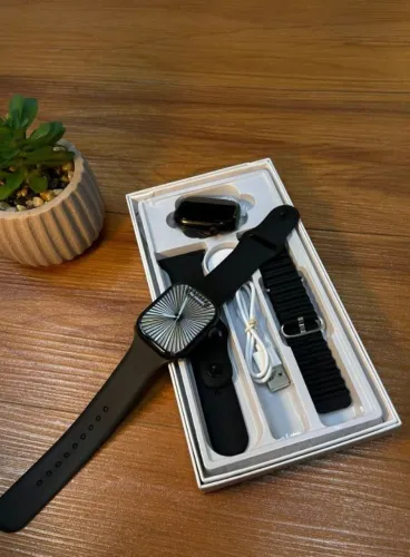 Smartwatch, Relógio Inteligente com 2 Pulseiras, Tela AMOLED, GPS, NFC, Redes Sociais