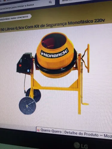 Betoneira horbach 150 litros