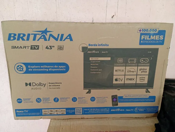 Smart tv 43 polegadas Britânia