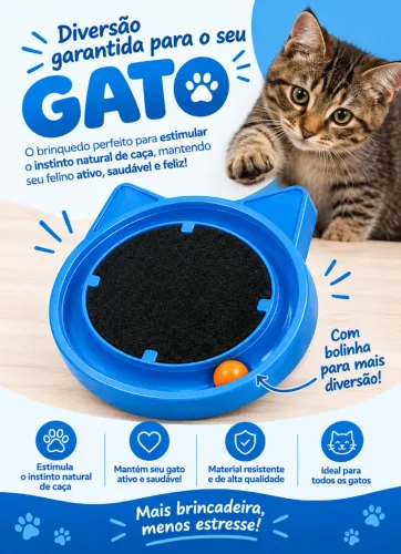 Super Cat Relax Furacao Pet Pop Black Arranhador Brinquedo - Azul