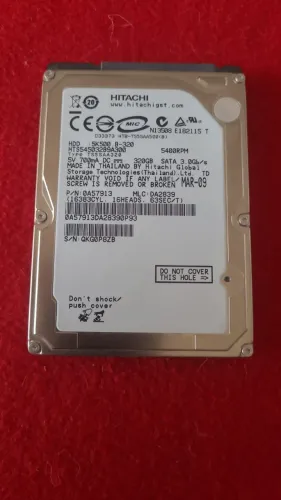Disco Rígido Interno Hitachi NOTEBOOK 5K500.B-320 320GB 5400 Rpm 2,5 SATA USADO
