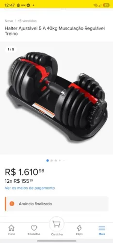 Aparelho de musculação 