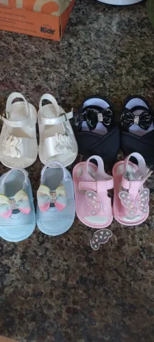 Kit 4 sapatos infantis