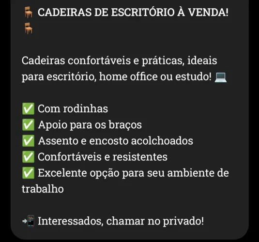 Cadeiras para escritório