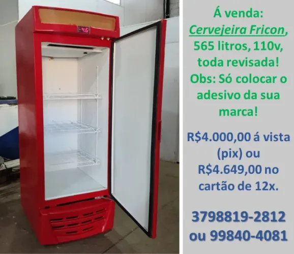Cervejeira Fricon 565 litros, 110v
