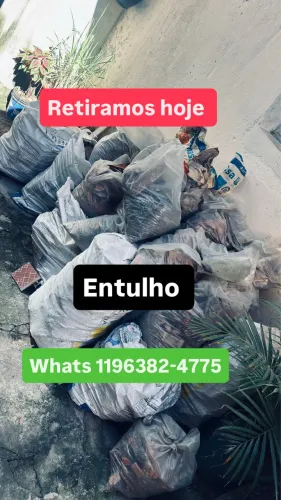 Entulho,entulhos ensacados retiramos hoje