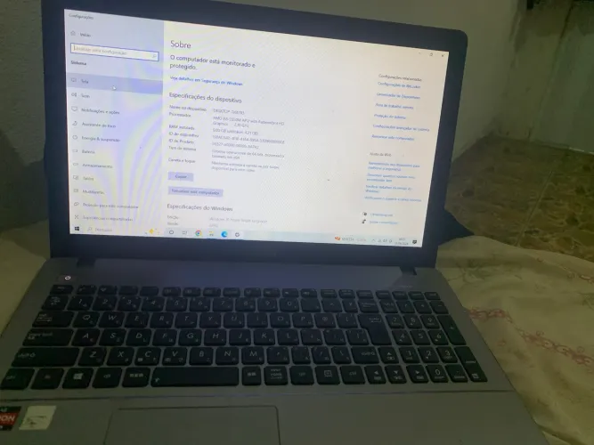 Notbok asus desktop 5GB ram processador AMD A8-5550m