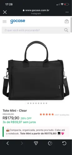bolsa tote mini gocase