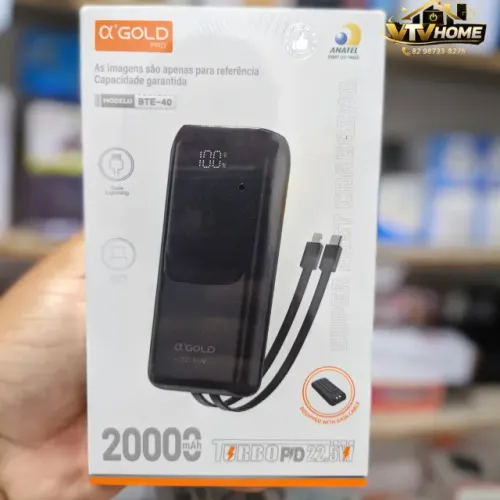 Carregador Portatil 20.00 Mah Turbo + Entrega Grátis 