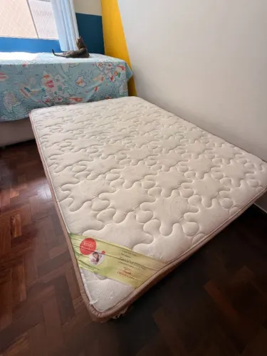 CAMA CASAL COMPLETA : Colchão Orthocrin fibra de bambu + Box Orthocrin