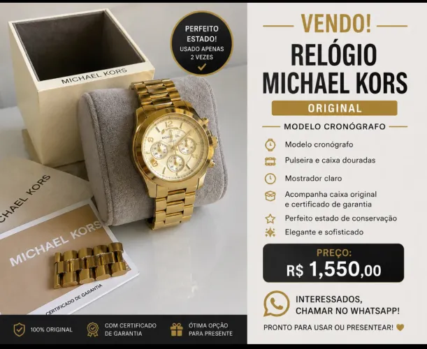 Vendo relógio original da Michel jota