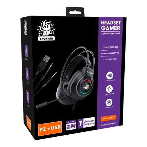 Headset Gamer 5+ X5-1000