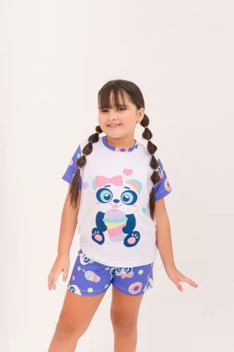 pijama infantil menina panda calor tam 8
