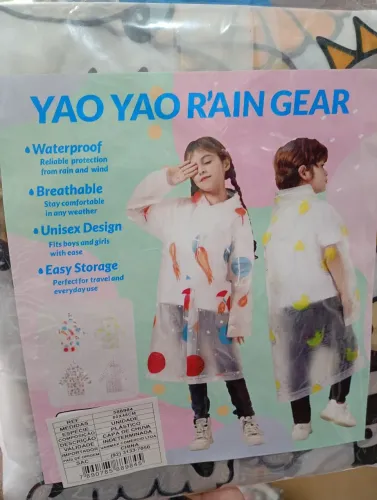 Capa de chuva infantil. Med.80 x 48. Fazemos entrega 