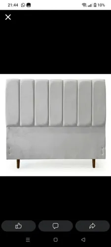 Cabeceira de cama casal cinza