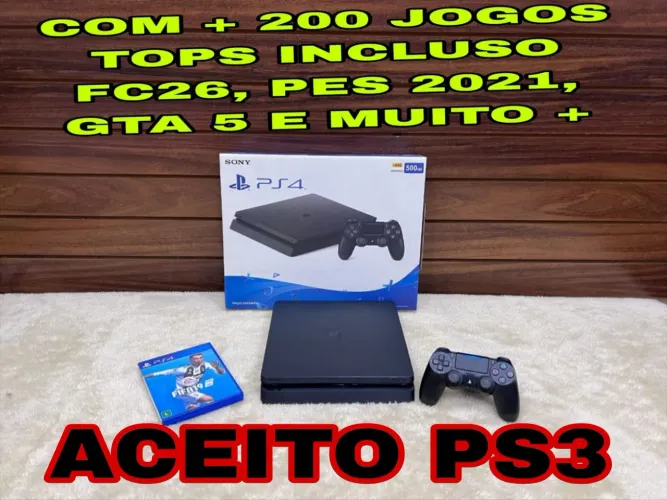 PS4 + garantia + jogos