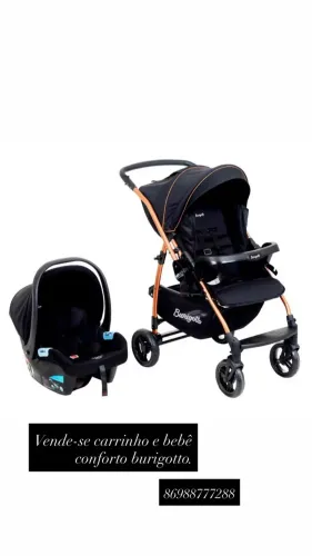 Carrinho e bebê conforto burigotto