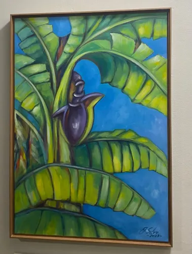 Quadro óleo sobre tela - bananeira