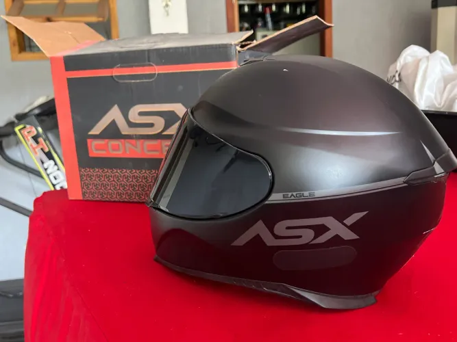 Capacete ASX Eagles preto fosco 63/64