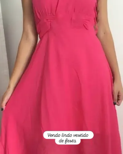 Vestido de festa cor de rosa