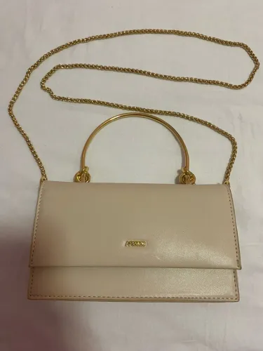 bolsa arezzo off-white em couro