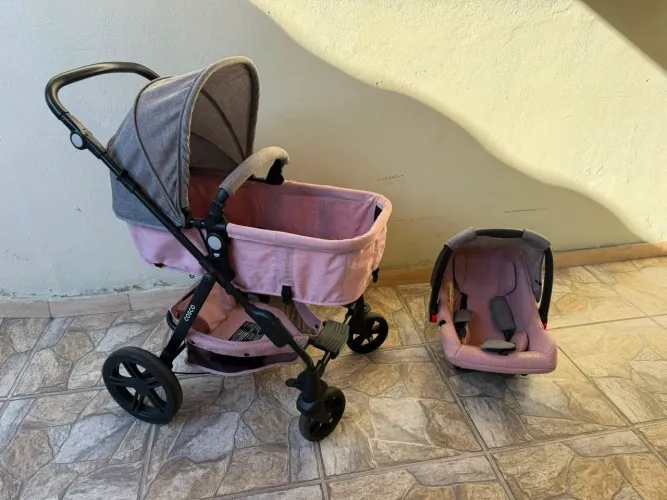 Carrinho + bebê conforto Cosco Travel System Poppy trio