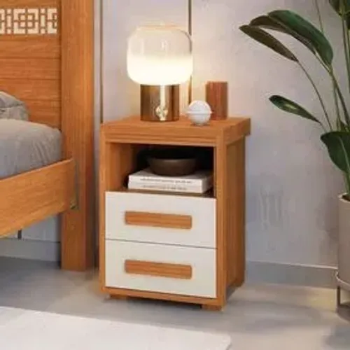 Mesa de Cabeceira Pés Madeira 2 Gavetas 100% MDF - (Promoção)!!