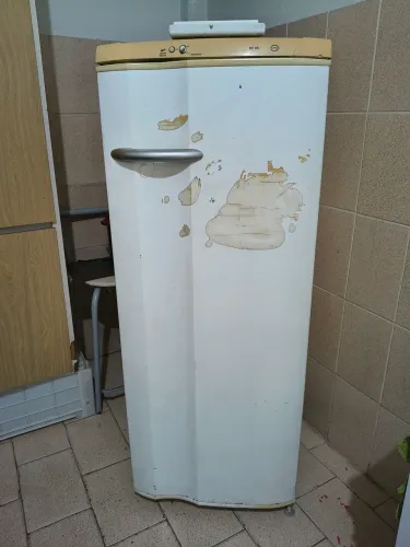 Geladeira Eletrolux RE 28 funcionando, freezer com a tampa quebrada