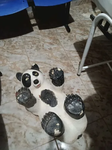 Urso de gesso pra restauração 