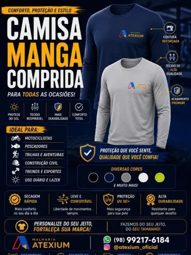 Camisas Manga Longa para empresas 
