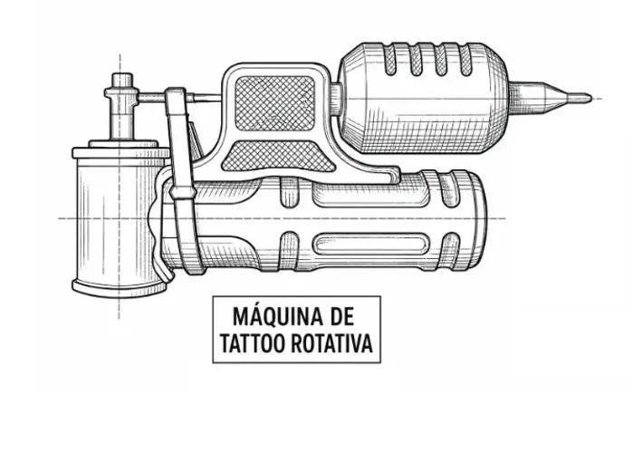 maquina de tatuagem rotativa a bateria
