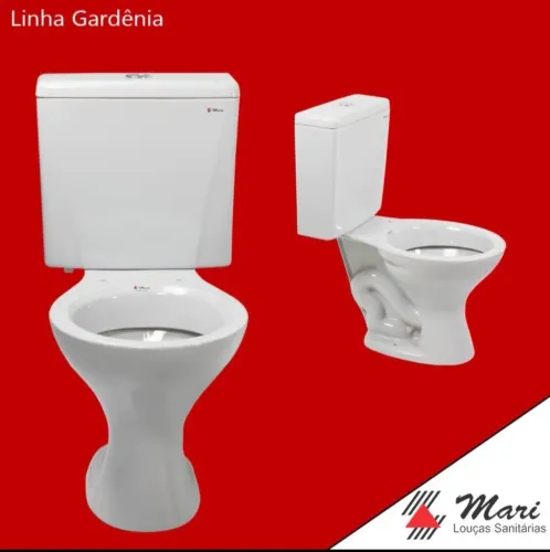 Vaso Sanitário Acoplado Mari Gardênia Branco | Promoção Imperdível