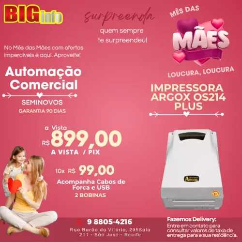 Impressora Argox OS 214 Plus