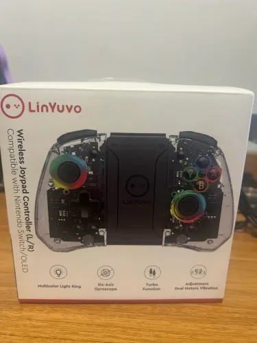 Controle Linyuvo Jogo Rgb Ks41 Com Hall Para Nintendo Switch