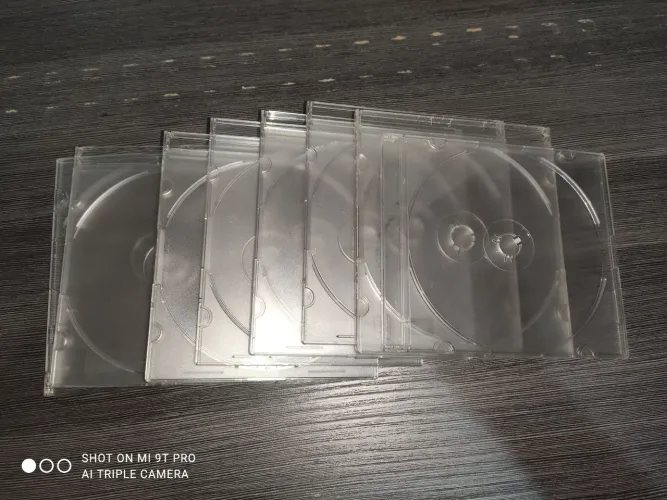 Oito Capas de CD cristal transparente slim