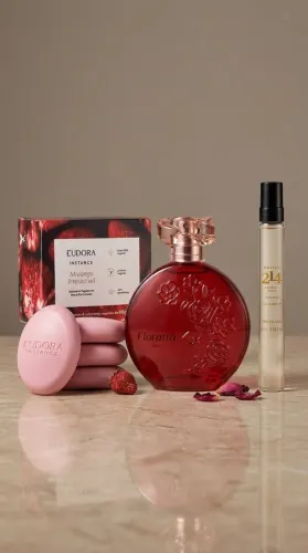 Floratta Red 75ml + Botica 214 Arabian Oasis 10ml + Caixa sabonetes Morango Irresistível