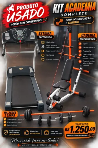 Kit academia completo