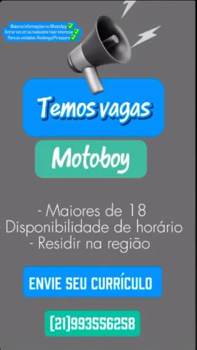 Vaga para Entregador de Gás