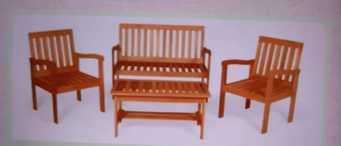 Conjunto jardim / terraço em madeira