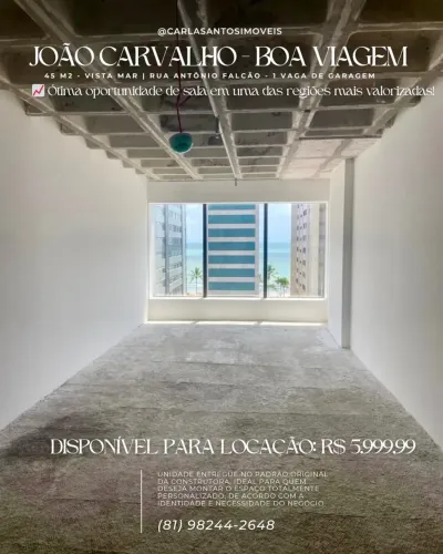 ALUGO SALA COMERCIAL  EMPRESARIAL JOÃO CARVALHO | BOA VIAGEM
