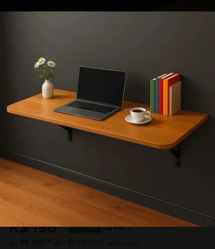 Mesa / Bancada Dobrável de Parede para Estudo  Home Office e cozinha 100% MDF