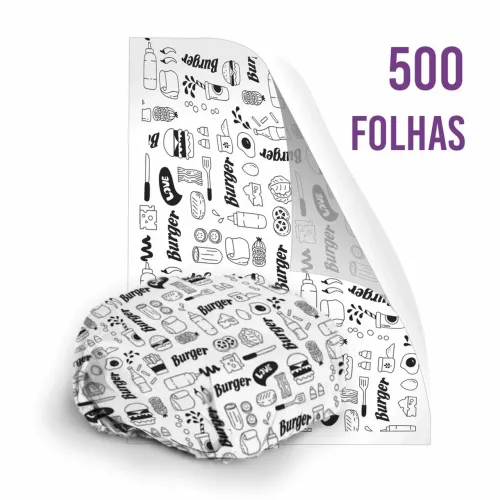 Papel acoplado (burguer) 500 unidades fast food