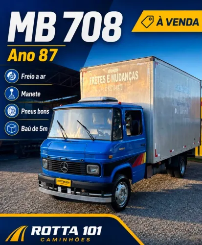 CAMINHÃO MB 708 BAÚ - EXCLUSIVIDADE