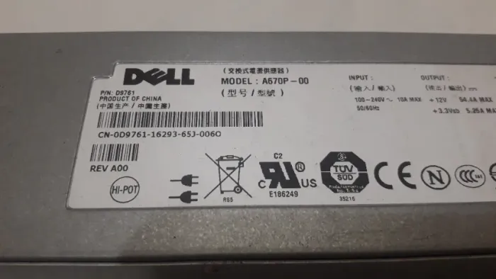 Fonte Servidor Dell Poweredge 1950 670w 12V 55A