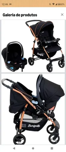 Carrinho e bebe conforto burigotto